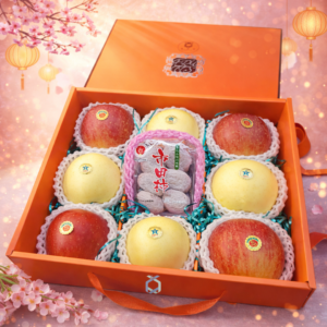 九宮格青森蘋果+金星蘋果+市田柿餅 暷豪禮禮盒